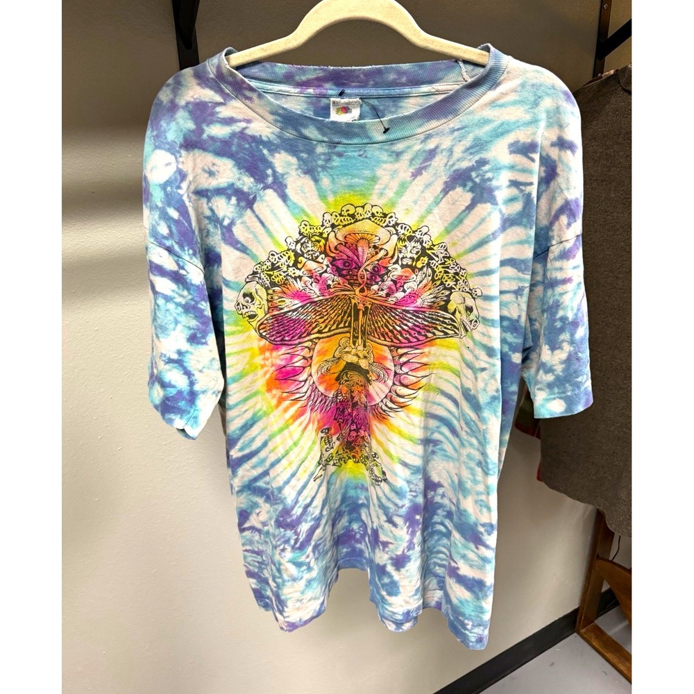 Vintage 1988 Jestert Tie Dye Grateful Dead XL Rare Distressed Mens Shirt Fruit